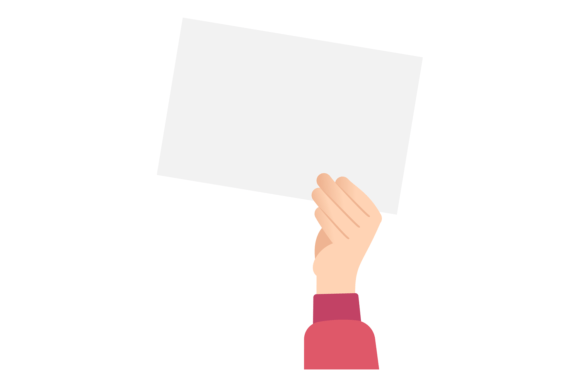 Download Human Hand Hold White Paper Sheet. Promo - White Collection