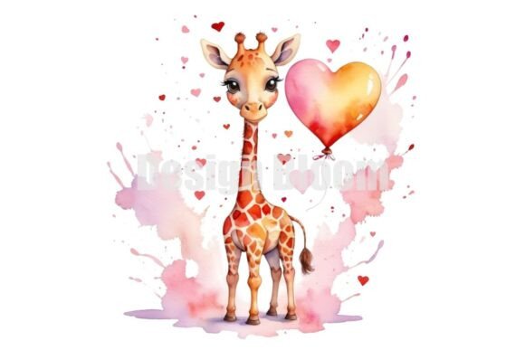 Download Romantic Giraffe PNG Clipart Craft - Premium Resources