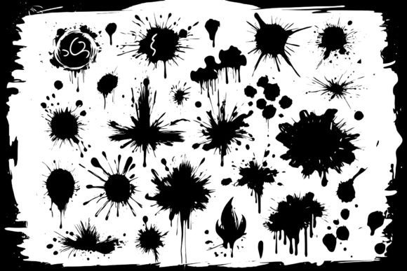 Download Scrawls and Blots Vector Illustrations - Illustrations Collection