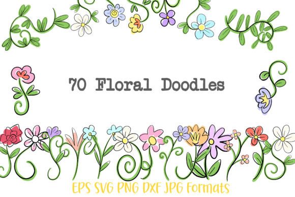 Download 70 Floral Line Art Illustrations Flowers - Illustrations Collection