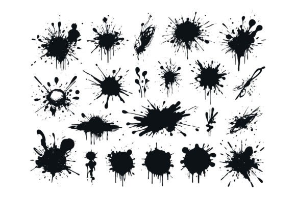 Download Scrawls and Blots Vector Illustrations - Illustrations Collection